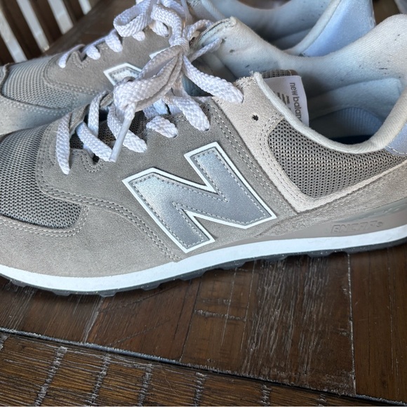 New Balance Men's Sneakers in Gray and White - Picture 2 of 5